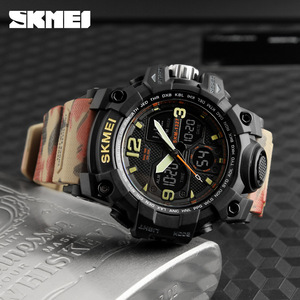 Skmei Digital Watch Skm 1327 Green Light Dual Time Waterproof Shockproof Outdoor Sports Watch Unisex - Product Image 2