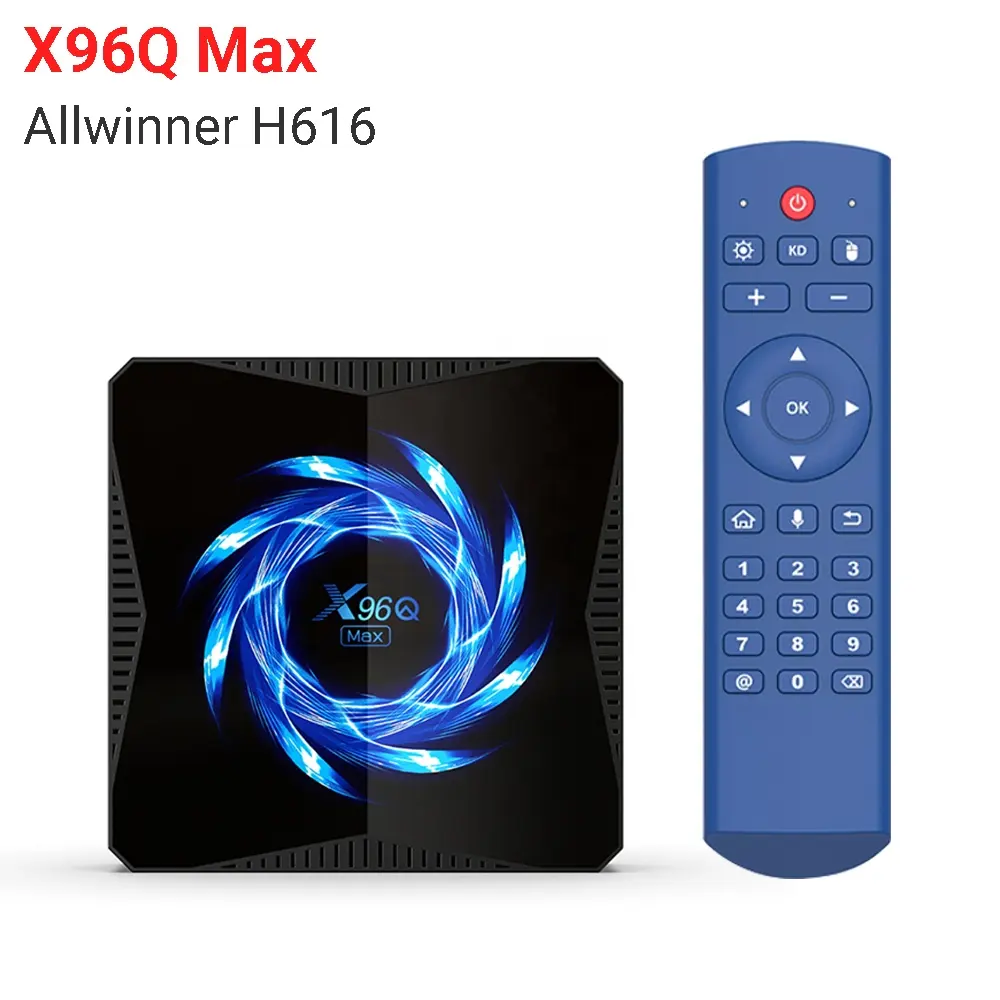 X96Q Max Android 10.0 TV Box Allwinner H616 2.4G e 5G Dual WiFi supporto 4K/6K BT5.0 H.265 Set Top Box HEVC