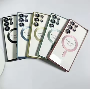 Funda de teléfono con revestimiento de carga inalámbrica magnética de lujo para <span class=keywords><strong>Samsung</strong></span> S25 Ultra S24 Plus, funda de teléfono anticaída con Protector de lente - Product Image 6