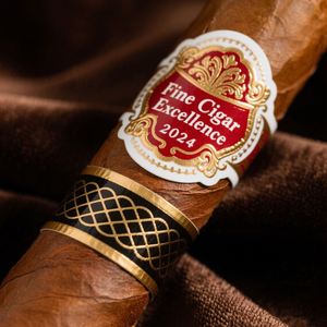 Fine Cigar Excellence 2024 Waterproof <b>Gold</b> <b>Foil</b> Label Band Irregular Shape Self-Adhesive Paper Sticker Packaging - Product Image 1