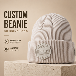 Gorro de Punto Bouclé con Logotipo Personalizado, Bordado OEM, Parche de Silicona, Alta Calidad, Cálido, Unisex, para Invierno, Venta al Por Mayor - Product Image 1