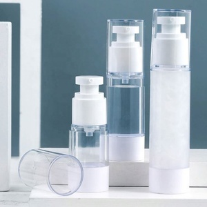 Clear Cosmetic 15ml 30ml 50ml 80ml 100ml 120ml Airless <b>Bottle</b> Lotion Foundation Serum Face Cream Press Pump <b>Bottle</b> - Product Image 1