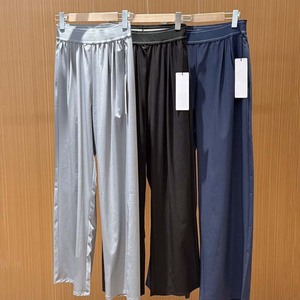 <span class=keywords><strong>Pantalon</strong></span> large à séchage rapide pour <span class=keywords><strong>femme</strong></span>, avec logo réfléchissant sur la jambe, ruban cousu, léger, ample, amincissant, tissé, décontracté - Product Image 4