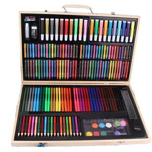 ชุดอุปกรณ์ศิลปะ 180 ชิ้น ชุดวาดภาพระบายสี พร้อมสีเทียน สีไม้ สีอะคริลิค อุปกรณ์เสริมมากมาย กล่องไม้ - Product Image 1