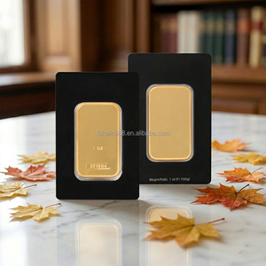 Confezione Blister Personalizzata Non Magnetica per Lingotto d'Oro da <span class=keywords><strong>1</strong></span> oz, Barra Placcata in Oro da <span class=keywords><strong>1</strong></span> Oncia con Numerazione Diversificata - Product Image 1