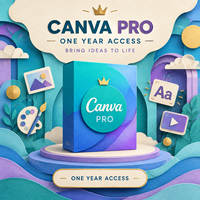 Abonnement annuel à Canvas Pro pour un compte privé, utilisation commerciale, logiciel de conception graphique en ligne authentique