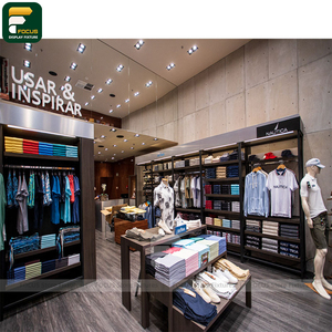 Premium Contemporary Apparel Store Display Cabinet Fashion <b>Rail</b> <b>Wall</b> Panel Checkout Counter - Product Image 5