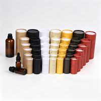 Caja cilíndrica de cartón kraft para aceites esenciales, perfume, caja redonda de cartón grueso, proveedor mayorista personalizado, Súper Septiembre