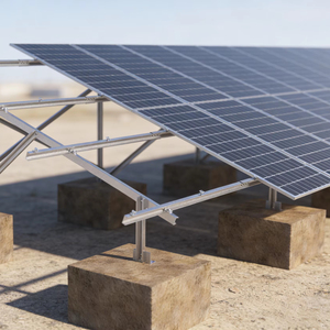 Sistema de Energía Solar Zn Al Mg, Soportes de Montaje en Suelo para Paneles Fotovoltaicos con Carga Eólica de 60 m/s, Carga de Nieve de 3 KN/m, Tamaño Personalizado - Product Image 1