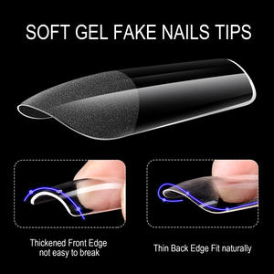 Vente en gros Pointes <span class=keywords><strong>ongles</strong></span> en gel souple Stiletto <span class=keywords><strong>Faux</strong></span> <span class=keywords><strong>ongles</strong></span> Pointes cercueil Carré Fournitures de manucure Pointes <span class=keywords><strong>ongles</strong></span> demi-mat ultra-fines - Product Image 3