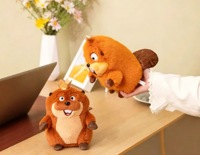 Niedliches Cartoon Hoppers Welpen Plüschtier Flauschiges Oranges Stofftier Weiche Plüschfigur Mädchen Kinder Geburtstagsgeschenk Heimdekoration