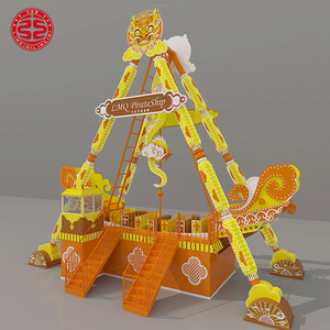 Manège de fête foraine Bateau pirate en métal, équipement de terrain de jeu, chaise balançoire, jeux de <span class=keywords><strong>parc</strong></span> pour enfants - Product Image 3
