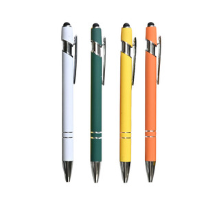 Custom Logo Soft Touch Metal <strong>Stylus</strong> <strong>Pen</strong> Thin Business Click <strong>Pen</strong> for Advertising Promotion Colorful <strong>Pen</strong> - Product Image 4