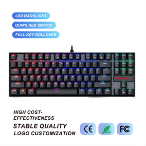 E-YOOSO <span class=keywords><strong>Redragon</strong></span> HOT Selling Support OEM ODM <span class=keywords><strong>K552</strong></span> 87 touches filaire LED rétro-éclairage clavier de jeu mécanique - Product Image 1