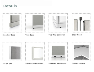 Panneaux de confidentialité du système de cloison de bureau modulaire à faible hauteur pour les espaces de coworking de l'école de bureau à domicile-Moderne Durable Facile - Product Image 3