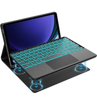 Clavier rétroéclairé BT détachable magnétique pour Redmi Pad Pro 12,1 pouces, avec pavé tactile lumineux 7 couleurs, housse en cuir avec emplacement pour stylet
