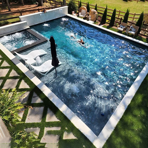 Piscina Modular de Fibra de Vidrio de Lujo para Adultos, de Gran Tamaño (8m 10m), Personalizada, para Exteriores, con Spa, Terraza y Piscina Enterrada para Familias - Product Image 2
