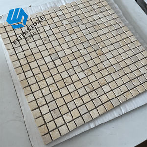Mosaïque de marbre beige d'usine chinoise pour la décoration murale, salle de bain, <span class=keywords><strong>prix</strong></span>, grand panneau de placage en pierre naturelle, intérieur - Product Image 6