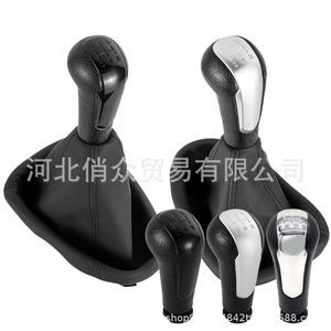 Car Gear <b>Knob</b> Leather <b>Shift</b> Lever Cover For Chevrolet Chevy Spark Matiz Ergonomic Design Matte Silver Black Carbon Fiber - Product Image 2