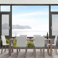 Ventana Abatible Moderna de Aleación de Aluminio, Insonorizada, con Barandilla de Seguridad para Balcón, Puertas y Ventanas con Rotura de Puente Térmico, Serie 110