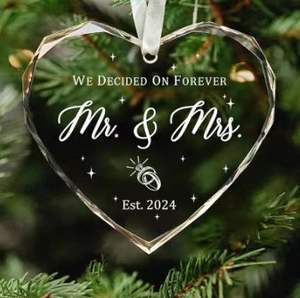 Pendentif en verre cristal <span class=keywords><strong>artificiel</strong></span> en forme <span class=keywords><strong>de</strong></span> cœur, décoration <span class=keywords><strong>de</strong></span> <span class=keywords><strong>sapin</strong></span> <span class=keywords><strong>de</strong></span> <span class=keywords><strong>Noël</strong></span>, cadeau commémoratif pour la fête des mères et les amis, les enfants - Product Image 6