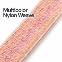 Bracelet de montre en nylon multicolore avec fermeture auto-agrippante, tissé et réglable, pour montres connectées et collections personnalisées