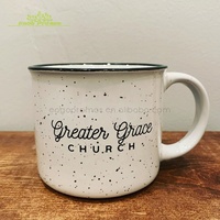 Cadeaux promotionnels d'affaires Chine 2026 – Tasses à café en céramique marbrée effet feu de camp 15oz/450ml avec logo personnalisé