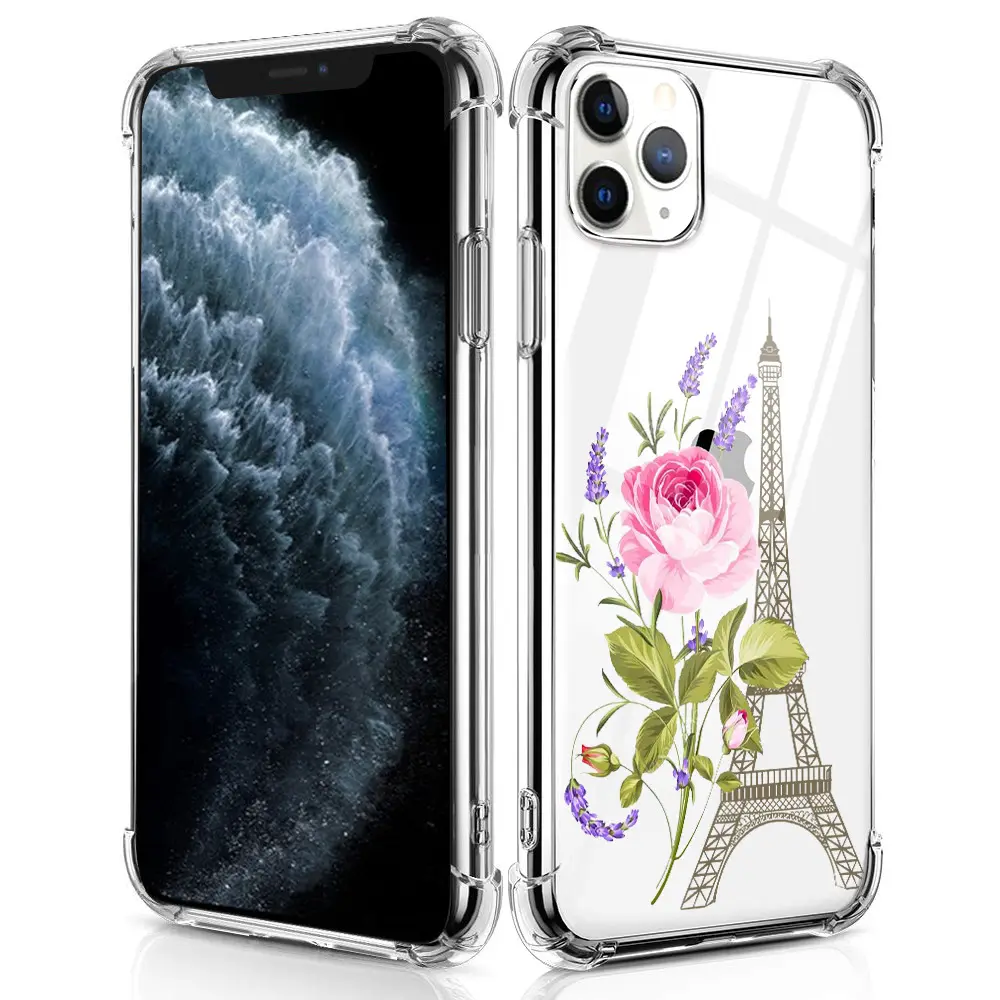 China factory printing transparent clear tpu cell phone case for iphone 11/11 Pro/11 Pro max