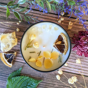 Velas Aromáticas de Cera de Soya Pura Totalmente Natural con Aroma a <span class=keywords><strong>Canela</strong></span> y Naranja Dulce, Sin Etiqueta, Velas Hechas a Mano de Lujo con Múltiples Núcleos y Aromas Únicos - Product Image 4