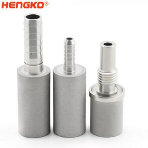 Hengo Sintered baja tahan karat pori Sparger 0.5 2 Um mikron aerasi batu difusi dengan D1/2 "* H1-7/8 1/4" barb - Product Image 5