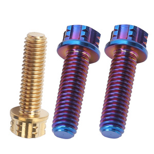 Màu GR5 Titan bu lông và đai ốc M4 M5 M6 M8 M10 hợp kim Titan lục giác ốc vít mặt bích cho xe máy - Product Image 2