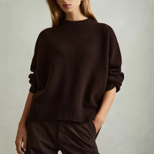 Laine <span class=keywords><strong>Cachemire</strong></span> Fabricant En Gros Conception Personnalisée logo Femmes De Luxe Hiver Chaud <span class=keywords><strong>Cachemire</strong></span> Laine <span class=keywords><strong>Pull</strong></span> Tricots <span class=keywords><strong>Pull</strong></span> Femmes - Product Image 2