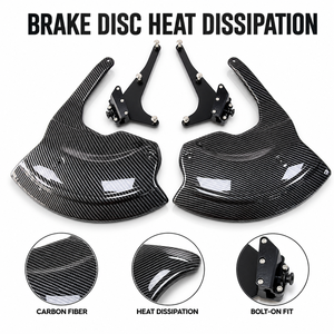 Ailette de refroidissement en aluminium CNC pour disque de frein <span class=keywords><strong>BMW</strong></span> <span class=keywords><strong>S1000XR</strong></span> 2020-2025, déflecteur de dissipation thermique noir et blanc avec hydrographie - Product Image 3