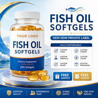 Gélules d'huile de poisson pour la santé cardiaque, gélules d'oméga 3, gélules de bien-être quotidien à haute puissance pure.