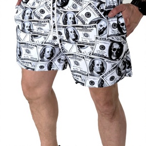 Custom <b>Men's</b> Dollar Print Swim Shorts Quick Dry Beach Board Shorts Graphic Money Print Swim <b>Trunks</b> OEM ODM Swimwear - Product Image 1