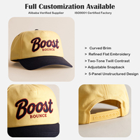Casquette de baseball ajustable à deux tons en coton sergé brodé de haute qualité, personnalisable
