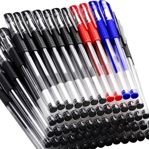 Gel <b>Pens</b> 0.5Mm Bullet Tip Plastic Office School Writing Supplies Black Red Blue Ink Caps Closure General Use - Product Image 1