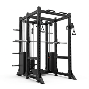 Smith Machine Commerciale <span class=keywords><strong>Life</strong></span> Fitness Premium 80x80 Tubo in Acciaio al Carbonio Elite Squat Rack <span class=keywords><strong>Combo</strong></span> Smith Machine Barra e Cuscinetti - Product Image 2
