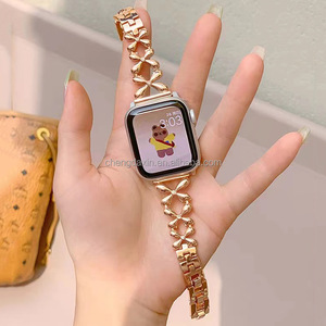 Bracelet de montre en métal pour <span class=keywords><strong>femme</strong></span> pour <span class=keywords><strong>Iwatch</strong></span> Series 11 Bracelet de remplacement pour Apple Watch 38mm 42mm <span class=keywords><strong>Bracelets</strong></span> Accessoires de montre - Product Image 2