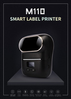 Desain asli AIMO M110 tampilan tinggi 203dpi pencetak gigi pintar biru Printer Label Mini