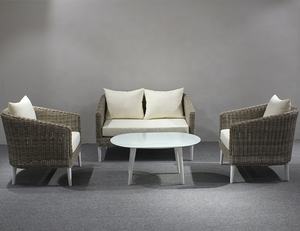 थोक चीन कारखाने आधुनिक डिजाइन आउटडोर सोफे उद्यान ब्राउन आउटडोर पीई रतन सोफा - Product Image 2