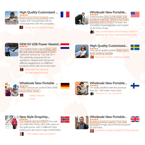 Gilet riscaldato con alimentazione USB 5V OEM con 8 zone di riscaldamento panciotto riscaldato Unisex - Product Image 5