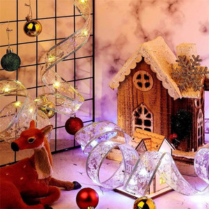 LED Kawat Tembaga Pita Cahaya Tali Pohon Natal Ornamen DIY Renda Busur Tali Lampu Navidad Dekorasi Rumah Tahun Baru 2022 - Product Image 3