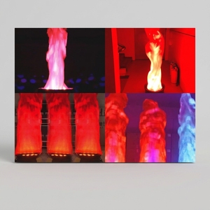 Lámpara LED Redonda de Estilo Moderno con Llama Simulada, Control Remoto, <span class=keywords><strong>Chimenea</strong></span> Eléctrica para Uso en Interiores y Exteriores - Product Image 2