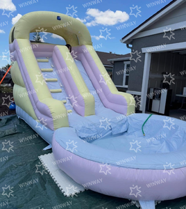 <span class=keywords><strong>Château</strong></span> gonflable commercial rose, aire <span class=keywords><strong>de</strong></span> jeux gonflable, parc aquatique, toboggans aquatiques gonflables avec piscine - Product Image 3