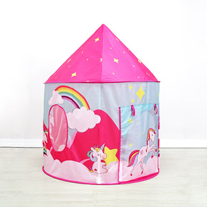 Ensemble de tente de jeu licorne avec tunnel et piscine à balles pour filles, utilisation intérieure, matériau PVC, design pliable - Product Image 2