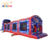 Parcours d'obstacles gonflable commercial WINSUN, ignifuge, sans plomb, certifié CE, en PVC imperméable pour aire de jeux extérieure, carnaval