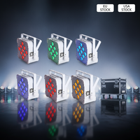 Barre de projecteurs LED à tête mobile 9*18W DMX512 à contrôle sans fil 6-en-1 RGBWA+UV, rechargeable sur batterie, pour mariage