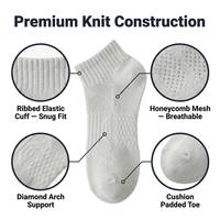 Chaussettes antidérapantes en coton anti-boulochage, texture en maille respirante, chaussettes antidérapantes pour le Pilates, le yoga, la remise en forme, l'entraînement à domicile