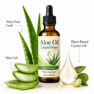 Enzymes, prébiotiques, complément alimentaire naturel à base de plantes, extrait vert, complexe D3 K2, glycinate de magnésium 1160 mg, huile d'aloe vera, liquide oral - Product Image 5
